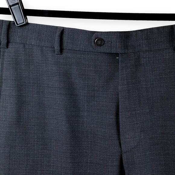 Zanella Mens Gray Dress Flat Front Pant 36 - Picture 8 of 9